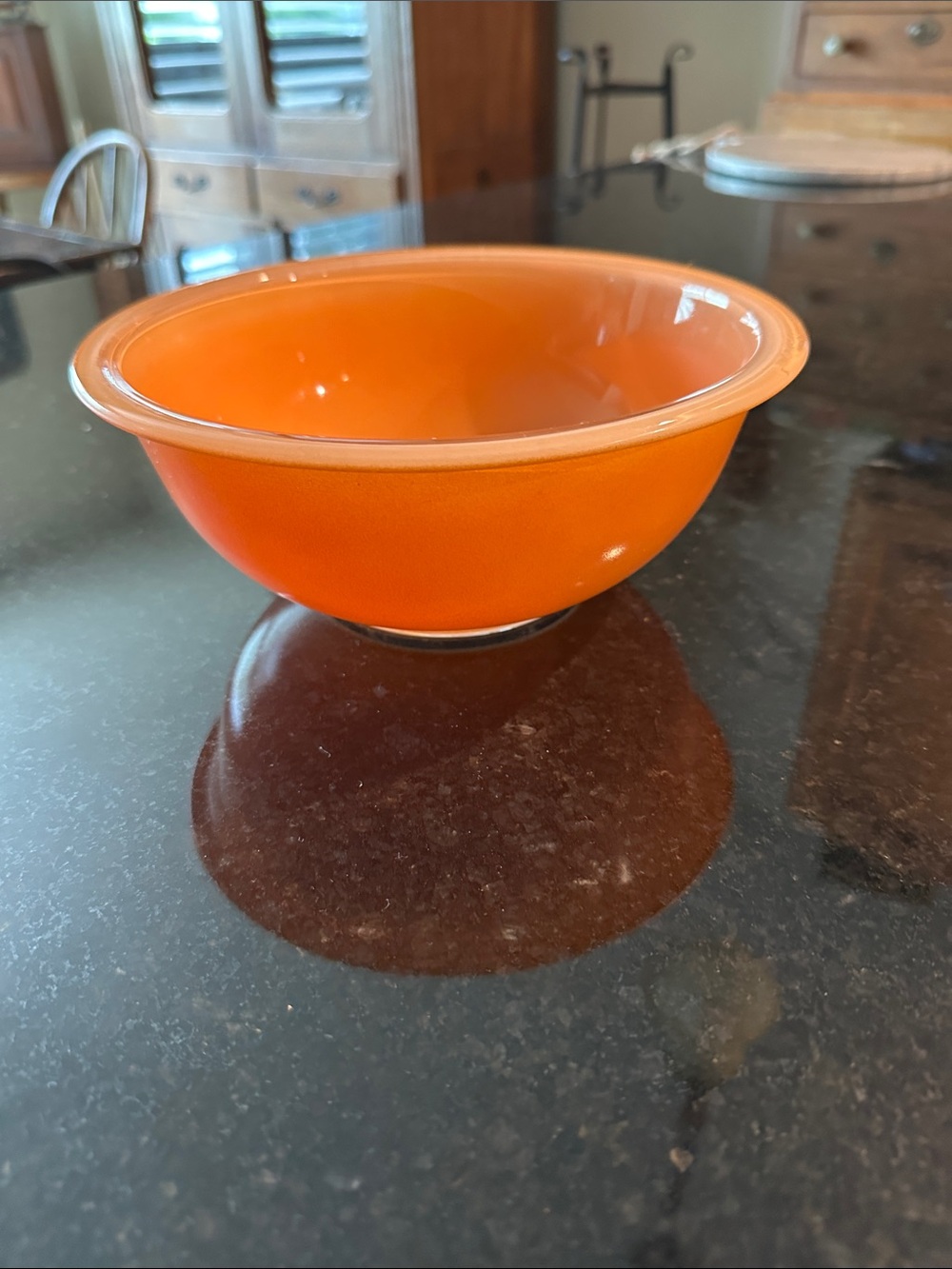 Pyrex corning Orange Glass Serving Bowl